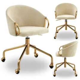tapiceorwany-fotel-biurowy-glamour-clara-w-kremowej-tkaninie-ze-zlota-noga
