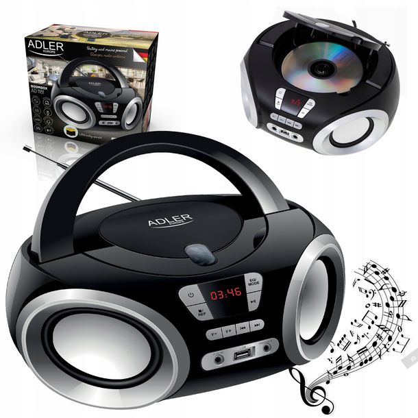 Odtwarzacz Radio Boombox CD-MP3 USBCD czarny