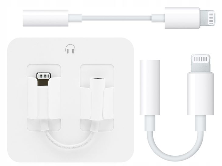 ﻿ORYGINALNY ADAPTER PRZEJŚCIÓWKA APPLE MMX62ZM/A LIGHTNING - JACK 3.5mm