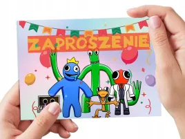 zaproszenie-rainbow-friends-na-urodziny-dziecka-koperta-gratis