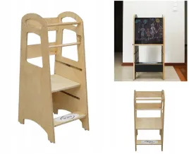 drewniany-pomocnik-kuchenny-dla-dziecka-skladany-2w1-kitchen-helper-tablica