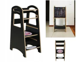 pomocnik-kuchenny-dla-dziecka-skladany-2w1-kitchen-helper-z-tablica-czarny