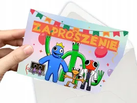 zaproszenie-rainbow-friends-na-urodziny-dziecka-koperta-gratis