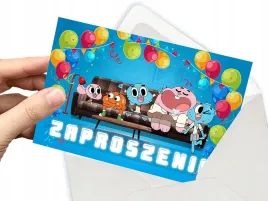 zaproszenie-niesamowity-swiat-gumballa-na-urodziny-dziecka-koperta-gratis