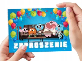 zaproszenie-niesamowity-swiat-gumballa-na-urodziny-dziecka-koperta-gratis