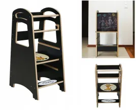 drewniany-pomocnik-kuchenny-dla-dziecka-skladany-2w1-kitchen-helper-tablica