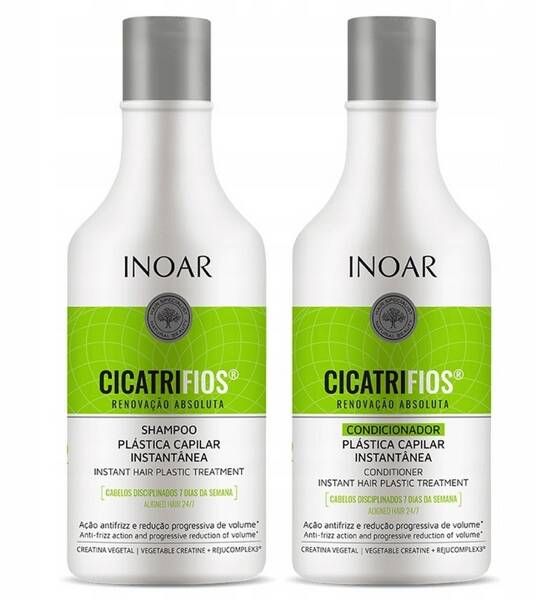 Фото - Шампунь ﻿INOAR DUO Cicatrifios szampon 250ml + odżywka 250ml