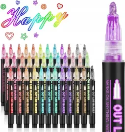 markery-metaliczne-flamastry-pisaki-konturowe-podwojna-linia-zestaw-12-szt