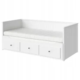 ikea-hemnes-lezanka-z-3-szufladami-bialy-afjall-twardy-80x200-cm