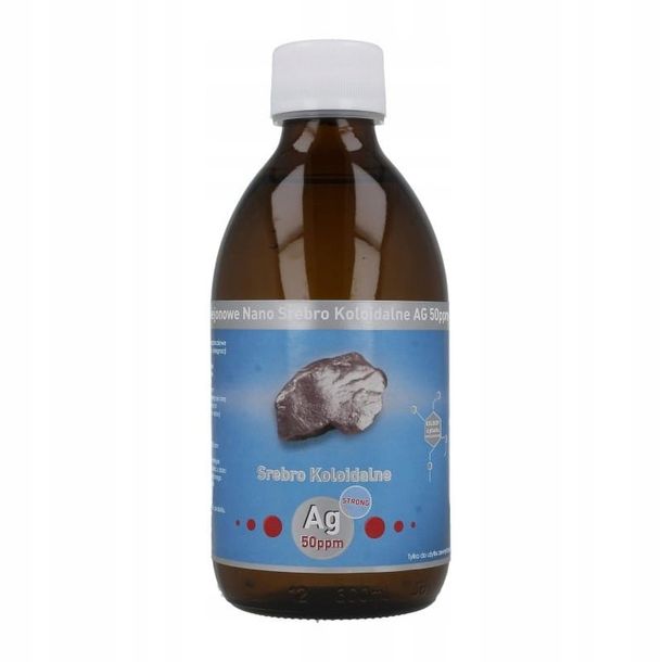 Niejonowe Nano Srebro Ag 50 ppm 300 ml STRONG-Zdjęcie-0