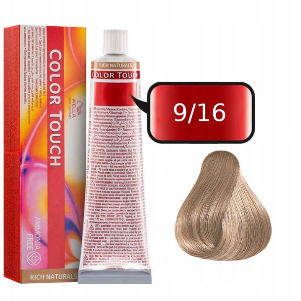 Zdjęcia - Farba do włosów Wella COLOR TOUCH FARBA 60ml 9/16 