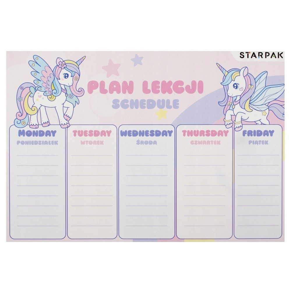PLAN LEKCJI Z TABLICZKĄ MNOŻENIA A5 UNICORN - ERLI.pl