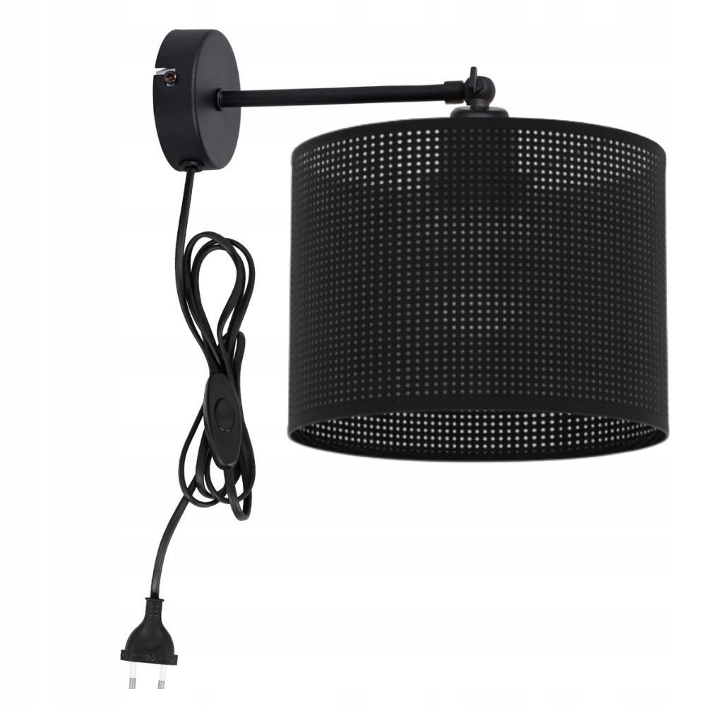 gu-min様 KINKIET LAMPKA ŚCIENNA AŻUR ABAŻUR DZIURKI WTYCZKA 20cm LOFT
