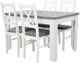 4-drewniane-biale-krzesla-krzyzak-i-rozkladany-stol-80x120-blat-popiel
