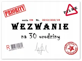 zaproszenia-na-30-urodziny-koperta-wezwanie