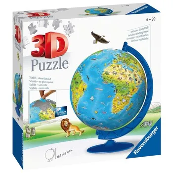 puzzle-3d-kula-dziecinny-globus-180-elementow-stan-nowy