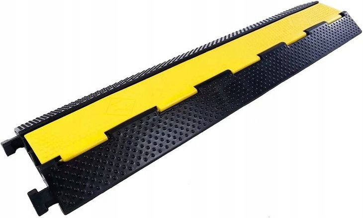 ﻿NAJAZD KABLOWY NA KABLE OSŁONA PRÓG 2 KANAŁY DROGOWY PARKINGOWY 100cm ŻÓŁTY