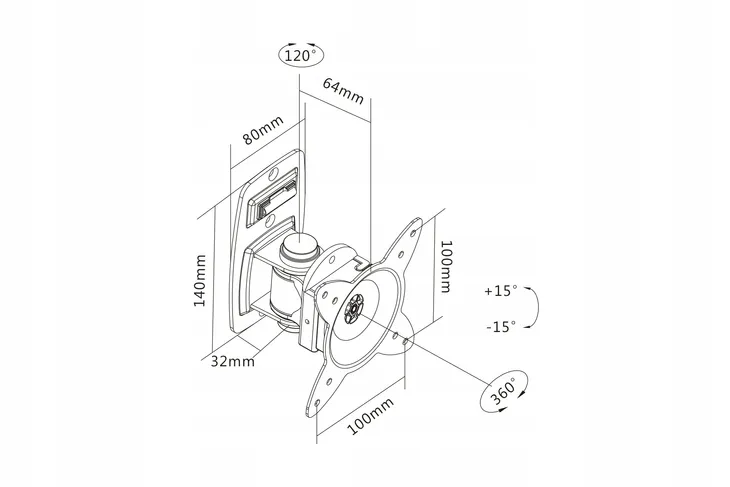 digitus-uchwyt-scienny-do-27-poziomica-360-standard-vesa-75-x-75