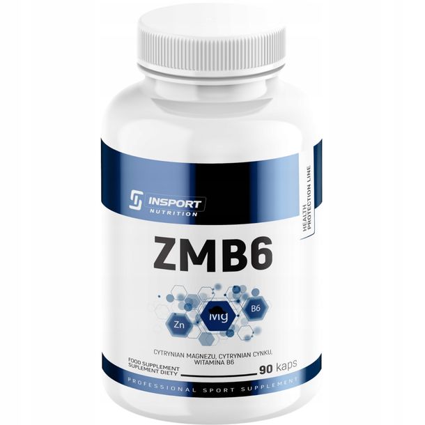 Фото - Вітаміни й мінерали Kap ﻿ZMB6 90  ZMĘCZENIE TESTOSTERON MAGNEZ CYNK WITAMINA ZMA+B6 ZMB INSPORT 