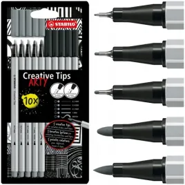 cienkopisy-stabilo-creative-tips-flamastry-szare-i-czarne-rozne-konce-10szt