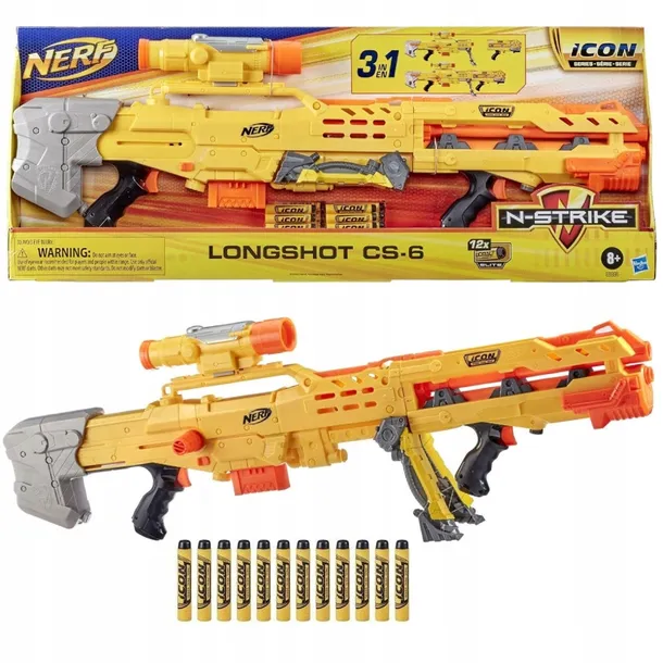 トイガン NERF PISTOLET SHOTGUN NERF ELITE 2.0 WARDEN PODWÓJNY STRZAŁ i 16