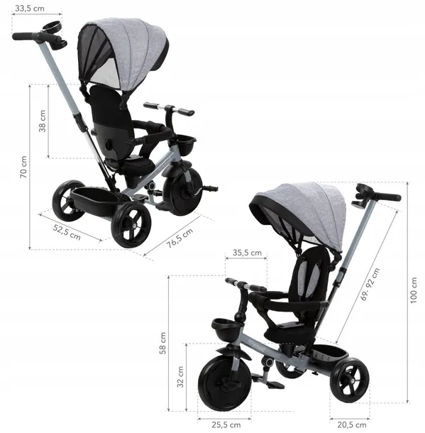 kidwell-rowerek-trojkolowy-axel-titanium-gray-stan-nowy-marka-kidwell
