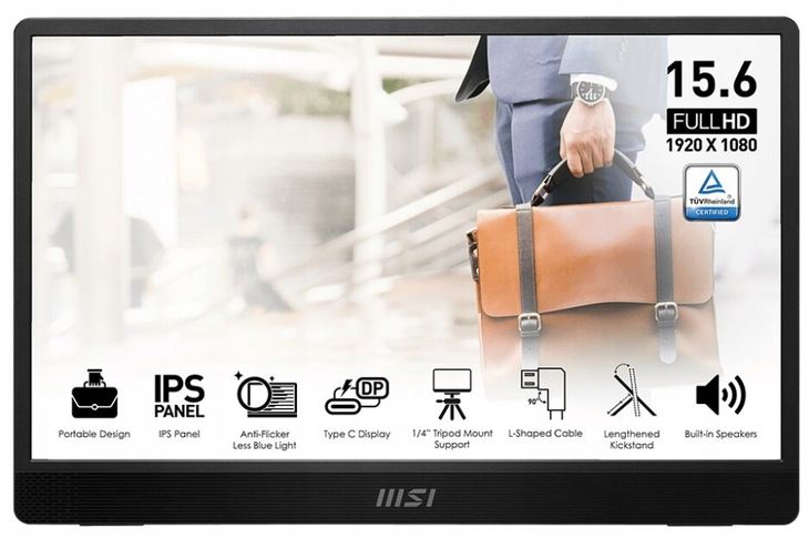 Monitor MSI 15,6 PRO MP161 MiniHDMI USB-C