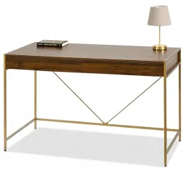eleganckie-biurko-o-szerokosci-120-cm-unif-orzech-stelaz-zloty-metalowy