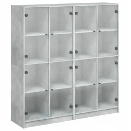 biblioteczka-z-drzwiczkami-szarosc-betonu-136x37x142-cm