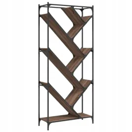 regal-brazowy-dab-79x30x180-cm-material-drewnopochodny-i-metal