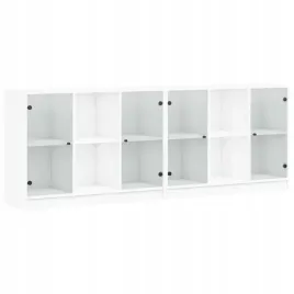 biblioteczka-z-drzwiczkami-biala-204x37x75-cm