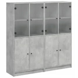 biblioteczka-z-drzwiczkami-szarosc-betonu-136x37x142-cm