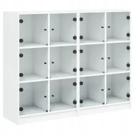 biblioteczka-z-drzwiczkami-biala-136x37x109-cm