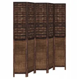 parawan-pokojowy-5-panelowy-ciemny-braz-lite-d