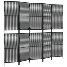 parawan-5-panelowy-czarny-polirattan