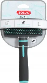 zolux-anah-szczotka-do-czesania-siersci-psa-miekka-turkusowa-duza-l