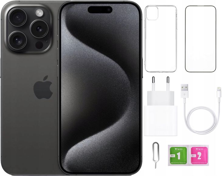 ﻿SMARTFON APPLE IPHONE 15 PRO 128GB RÓŻNE KOLORY | NOWY | BATERIA 100% |