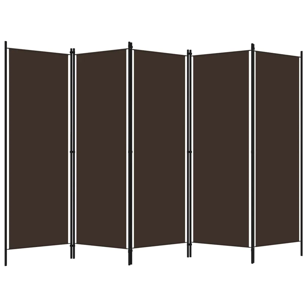 parawan-5-panelowy-brazowy-250-x-180-cm