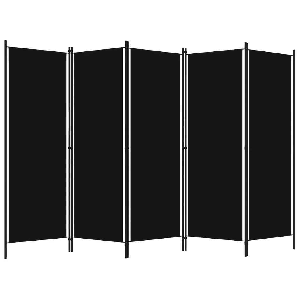 parawan-5-panelowy-czarny-250-x-180-cm