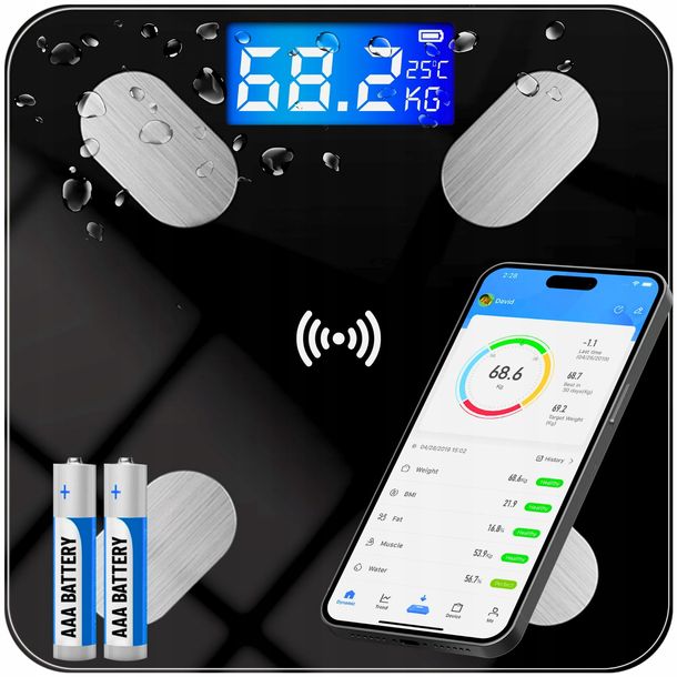 ﻿Inteligentna Waga Łazienkowa Analityczna Elektroniczna bluetooth Smart