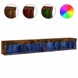 szafki-tv-z-led-2-szt-przydymiony-dab-100x30x30-cm