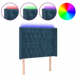 zaglowek-do-lozka-z-led-ciemnoniebieski-103x16x118-128-cm