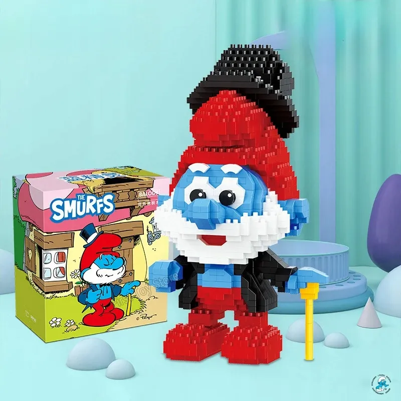 KLOCKI FIGURKI FIGURKA SMERFY PAPA SMERF SMERFETKA ZGRYWUS