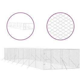 kojec-zewnetrzny-dla-psa-srebrny-4x16x2-m-stal-galwanizowana