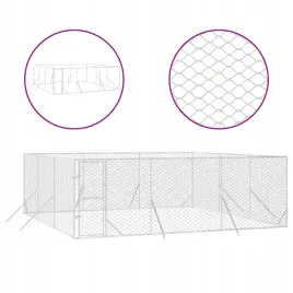 kojec-zewnetrzny-dla-psa-srebrny-6x6x2-m-stal-galwanizowana
