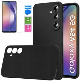 case-etui-mat-do-samsunga-galaxy-a54-5g-silikonowe-gumowe-czarne-szklo-9h