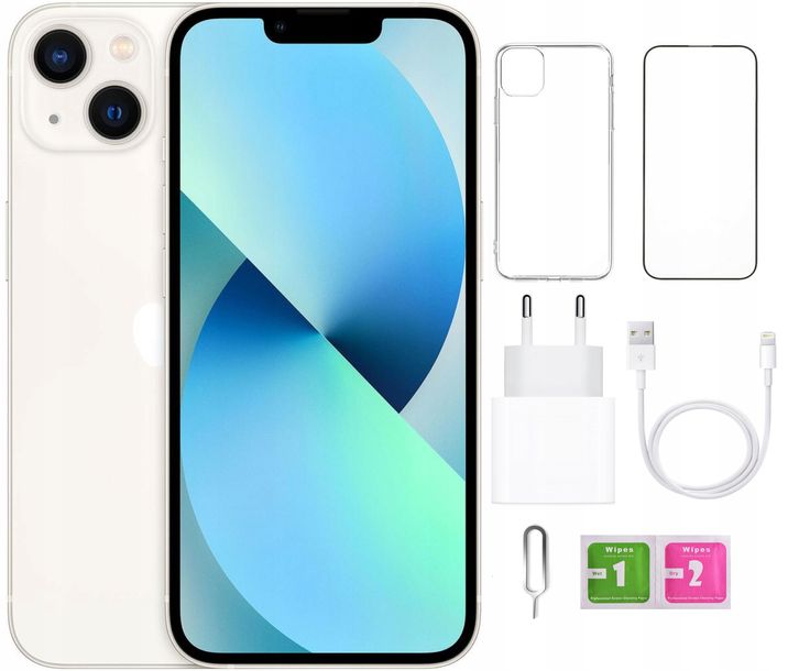 ﻿SMARTFON APPLE IPHONE 13 128GB RÓŻNE KOLORY | JAK NOWY | BATERIA 100%|