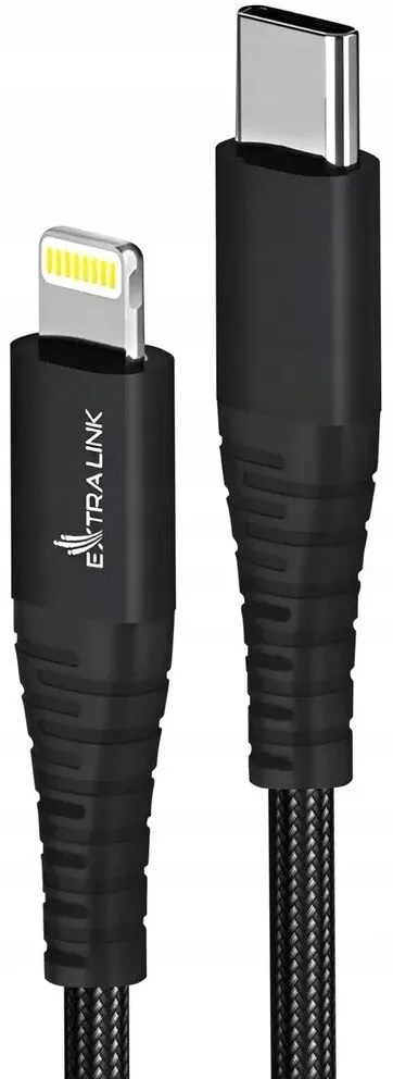 kabel-extralink-usb-typ-c-apple-lightning-2-m-czarny