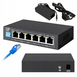 switch-poe-do-kamer-48v-4xpoe-2xuplink-60w-extralink-euros-v2-zasilacz