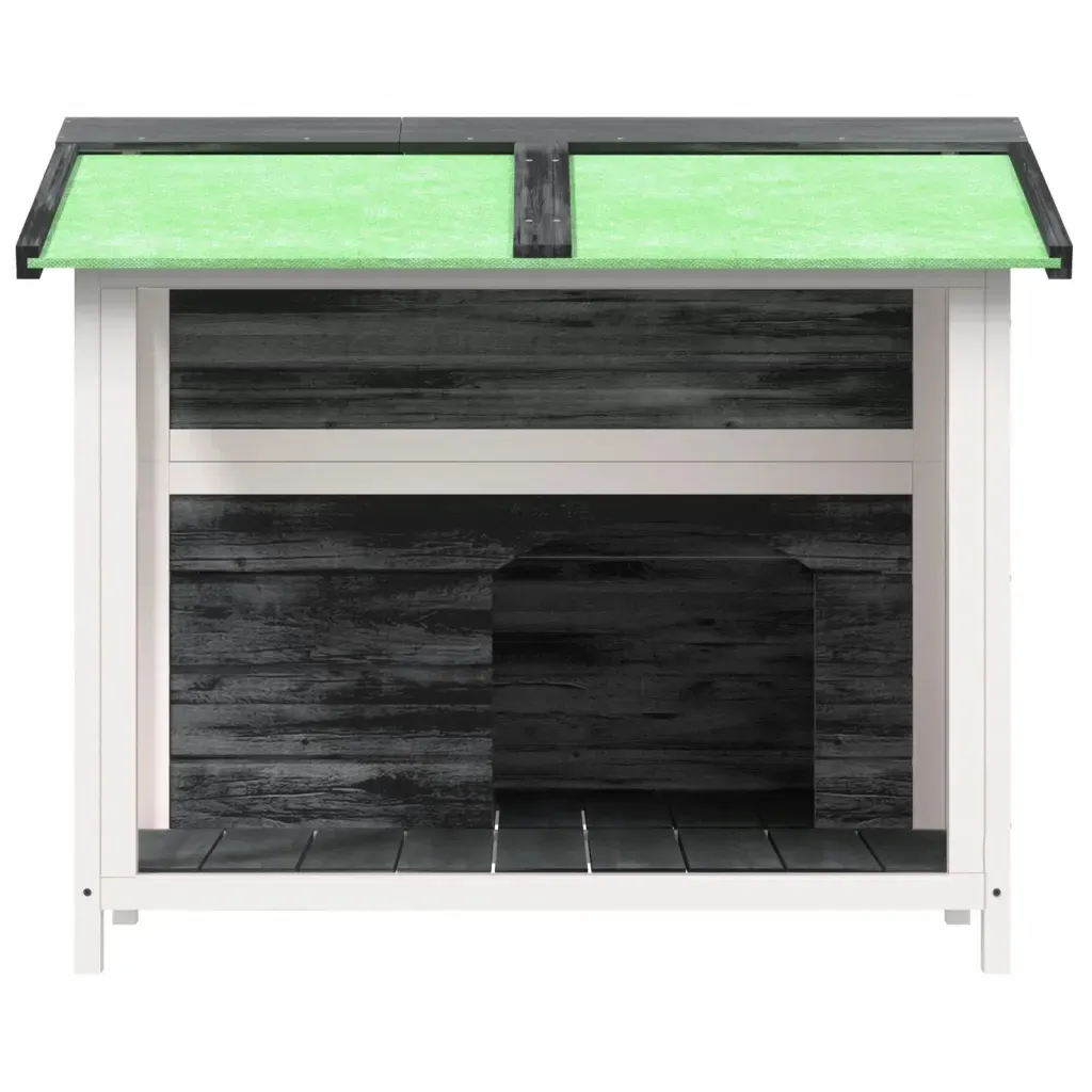 buda-dla-psa-szara-96x87x805-cm-drewno-sosnowe-stan-nowy